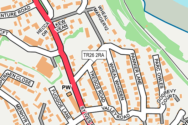 TR26 2RA map - OS OpenMap – Local (Ordnance Survey)