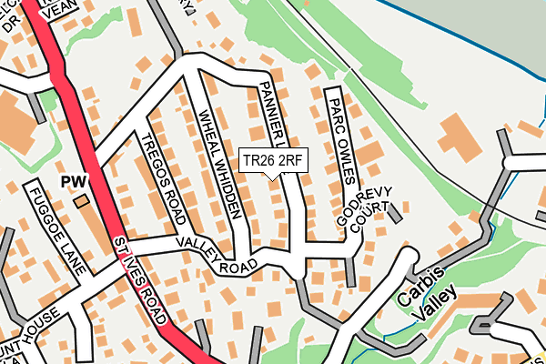 TR26 2RF map - OS OpenMap – Local (Ordnance Survey)
