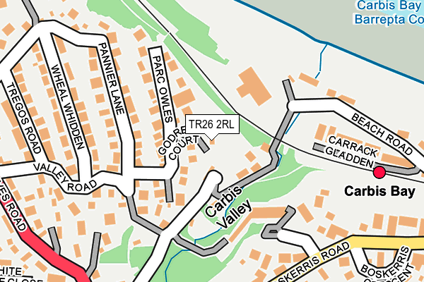 TR26 2RL map - OS OpenMap – Local (Ordnance Survey)