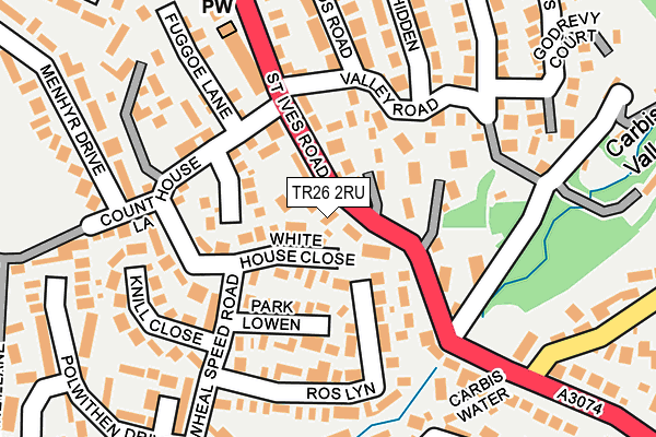 TR26 2RU map - OS OpenMap – Local (Ordnance Survey)