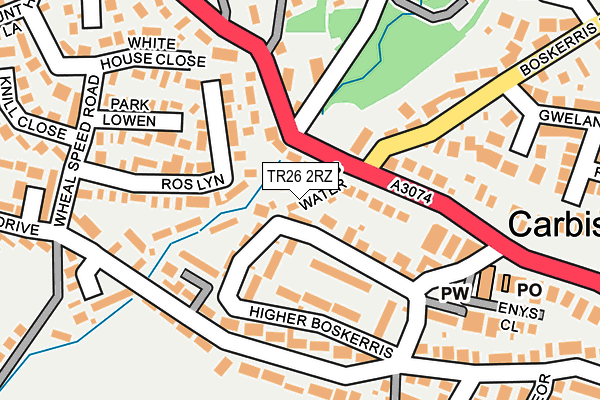 TR26 2RZ map - OS OpenMap – Local (Ordnance Survey)