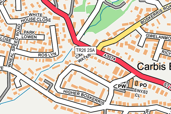 TR26 2SA map - OS OpenMap – Local (Ordnance Survey)