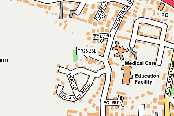 TR26 2SL map - OS OpenMap – Local (Ordnance Survey)