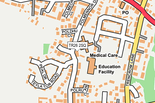 TR26 2SQ map - OS OpenMap – Local (Ordnance Survey)