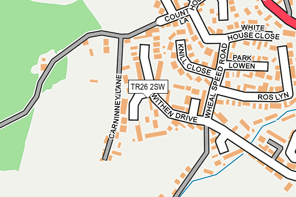 TR26 2SW map - OS OpenMap – Local (Ordnance Survey)