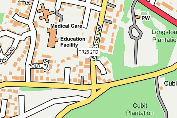TR26 2TD map - OS OpenMap – Local (Ordnance Survey)