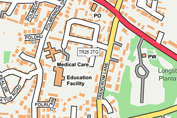 TR26 2TG map - OS OpenMap – Local (Ordnance Survey)