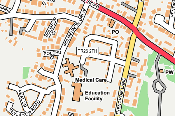 TR26 2TH map - OS OpenMap – Local (Ordnance Survey)