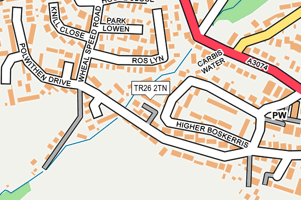 TR26 2TN map - OS OpenMap – Local (Ordnance Survey)