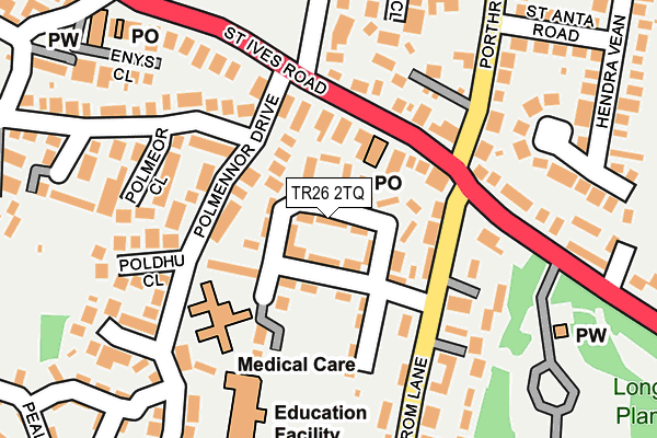 TR26 2TQ map - OS OpenMap – Local (Ordnance Survey)
