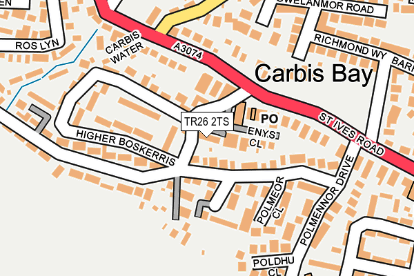 TR26 2TS map - OS OpenMap – Local (Ordnance Survey)