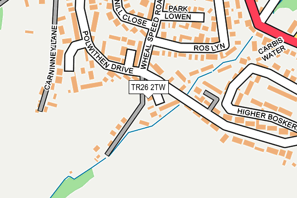 TR26 2TW map - OS OpenMap – Local (Ordnance Survey)