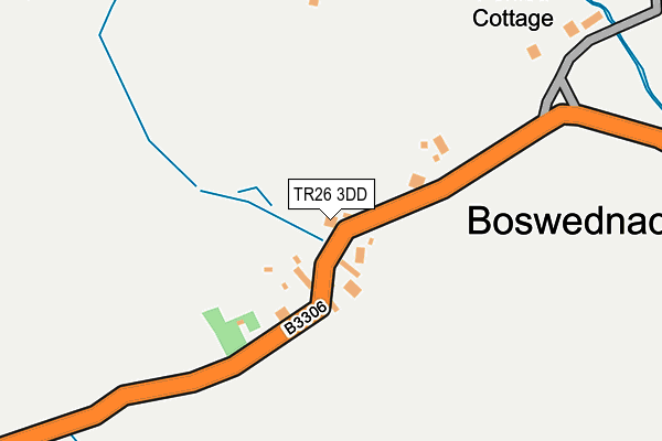 TR26 3DD map - OS OpenMap – Local (Ordnance Survey)