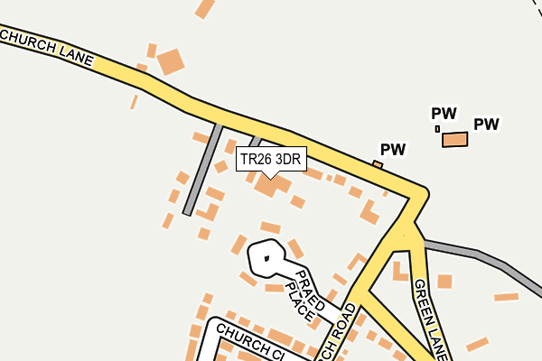 TR26 3DR map - OS OpenMap – Local (Ordnance Survey)