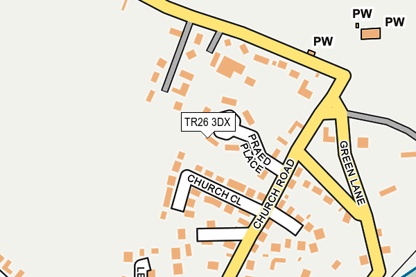 TR26 3DX map - OS OpenMap – Local (Ordnance Survey)