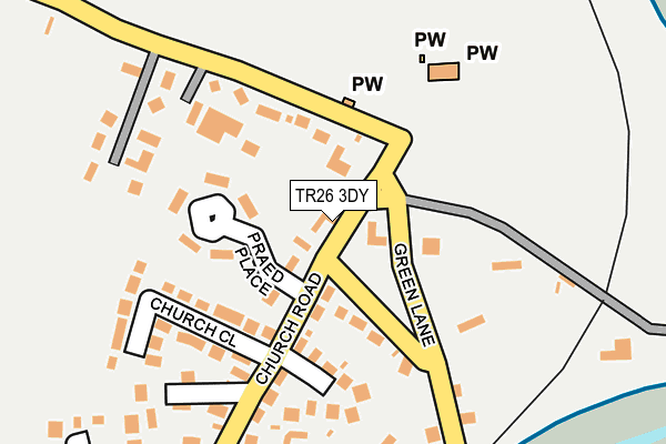 TR26 3DY map - OS OpenMap – Local (Ordnance Survey)