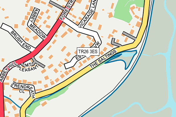 TR26 3ES map - OS OpenMap – Local (Ordnance Survey)