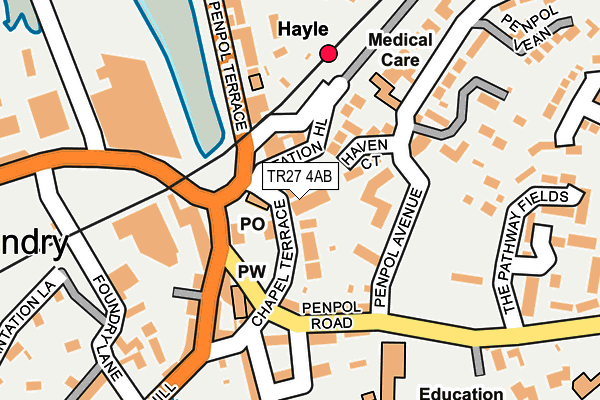 TR27 4AB map - OS OpenMap – Local (Ordnance Survey)