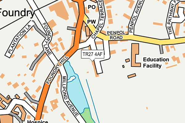 TR27 4AF map - OS OpenMap – Local (Ordnance Survey)