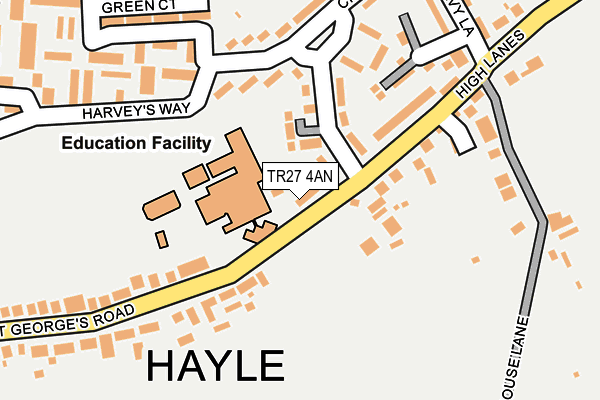 TR27 4AN map - OS OpenMap – Local (Ordnance Survey)