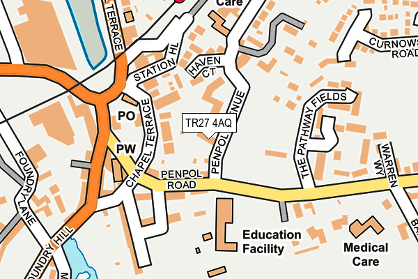 TR27 4AQ map - OS OpenMap – Local (Ordnance Survey)