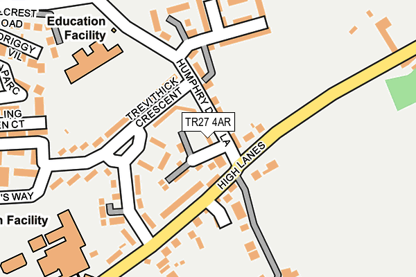 TR27 4AR map - OS OpenMap – Local (Ordnance Survey)