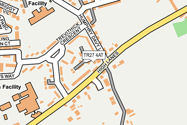 TR27 4AT map - OS OpenMap – Local (Ordnance Survey)