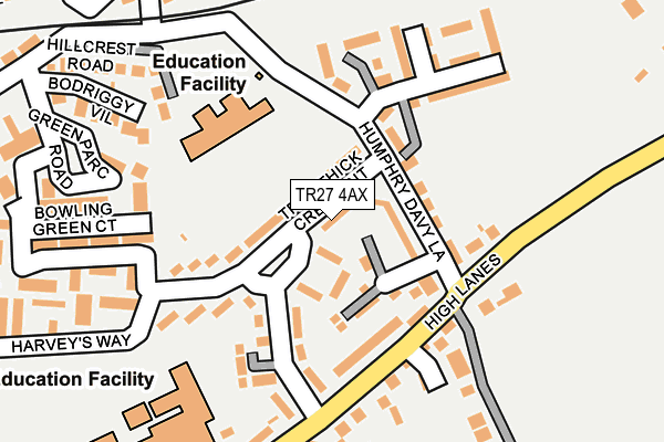 TR27 4AX map - OS OpenMap – Local (Ordnance Survey)