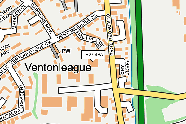 TR27 4BA map - OS OpenMap – Local (Ordnance Survey)