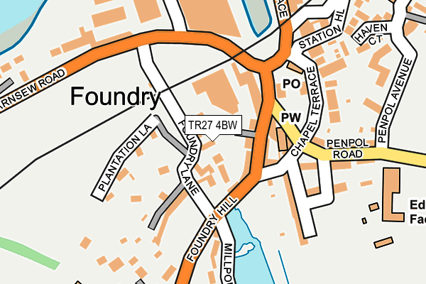 TR27 4BW map - OS OpenMap – Local (Ordnance Survey)