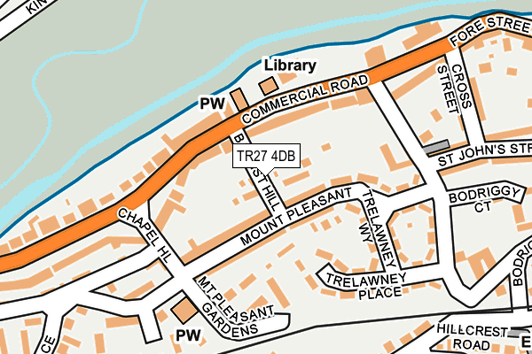 TR27 4DB map - OS OpenMap – Local (Ordnance Survey)