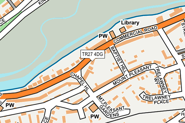 TR27 4DG map - OS OpenMap – Local (Ordnance Survey)