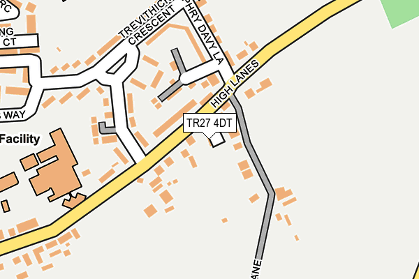 TR27 4DT map - OS OpenMap – Local (Ordnance Survey)