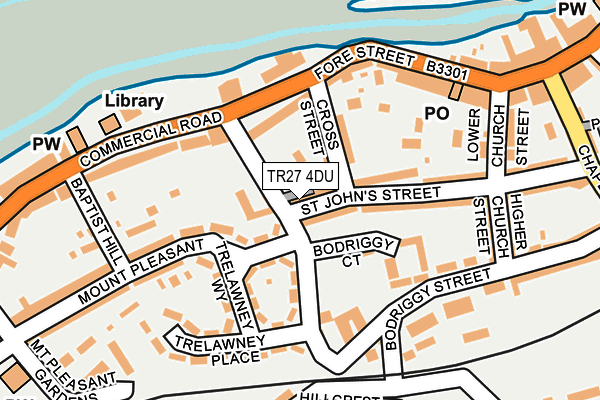 TR27 4DU map - OS OpenMap – Local (Ordnance Survey)