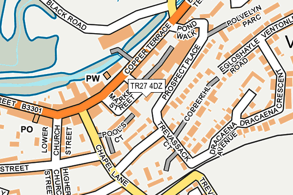 TR27 4DZ map - OS OpenMap – Local (Ordnance Survey)