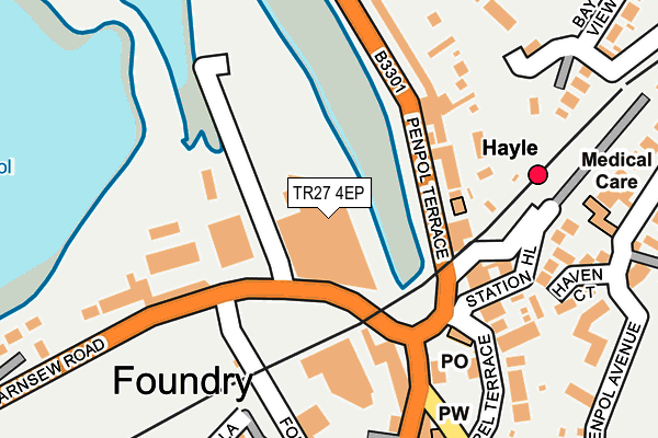 TR27 4EP map - OS OpenMap – Local (Ordnance Survey)