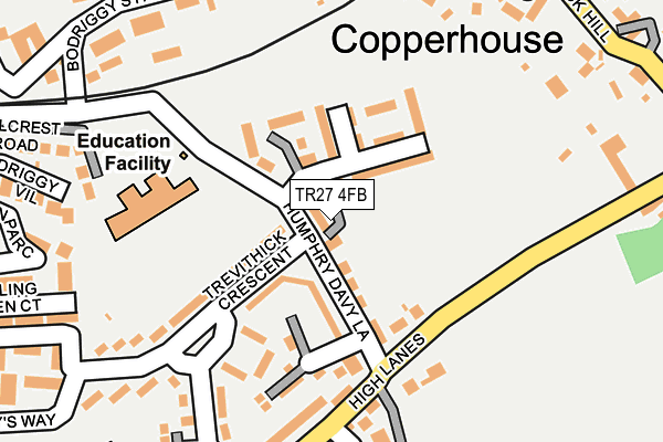 TR27 4FB map - OS OpenMap – Local (Ordnance Survey)