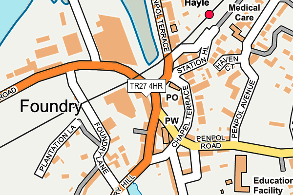 TR27 4HR map - OS OpenMap – Local (Ordnance Survey)