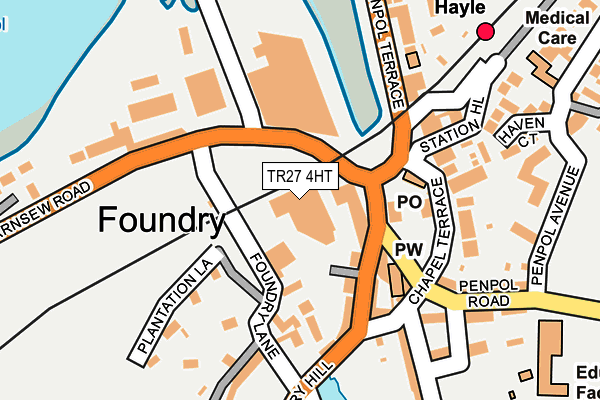 TR27 4HT map - OS OpenMap – Local (Ordnance Survey)