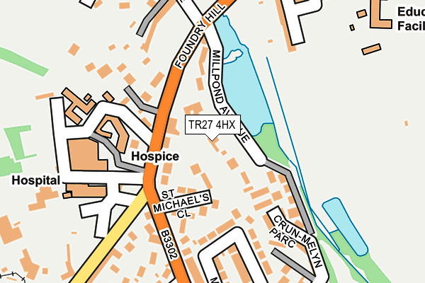 TR27 4HX map - OS OpenMap – Local (Ordnance Survey)