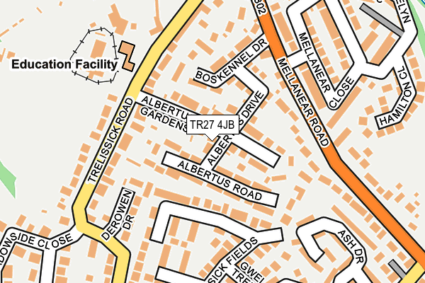 TR27 4JB map - OS OpenMap – Local (Ordnance Survey)