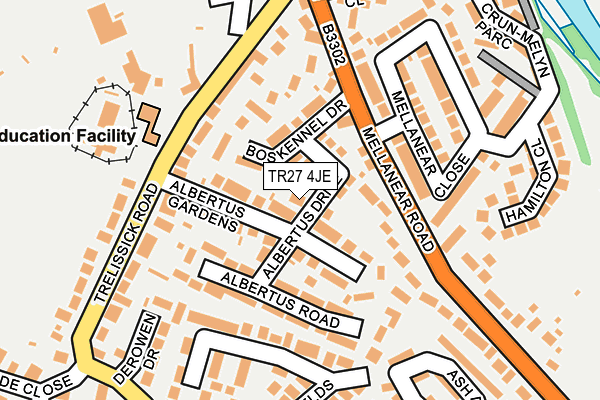 TR27 4JE map - OS OpenMap – Local (Ordnance Survey)