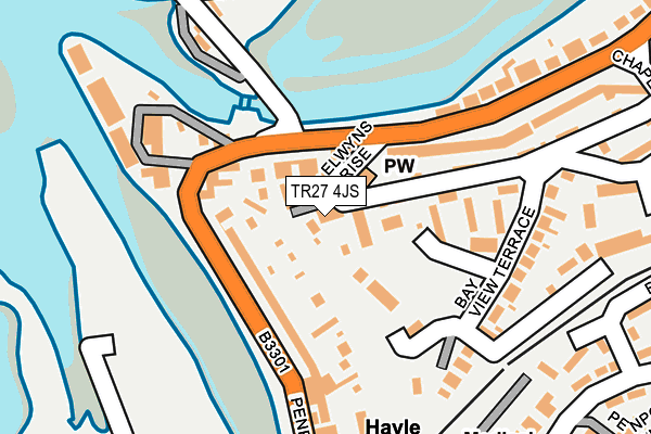 TR27 4JS map - OS OpenMap – Local (Ordnance Survey)