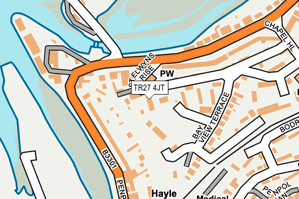 TR27 4JT map - OS OpenMap – Local (Ordnance Survey)