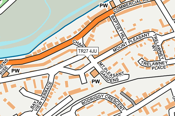 TR27 4JU map - OS OpenMap – Local (Ordnance Survey)