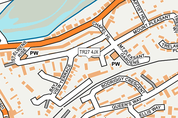 TR27 4JX map - OS OpenMap – Local (Ordnance Survey)