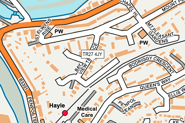 TR27 4JY map - OS OpenMap – Local (Ordnance Survey)