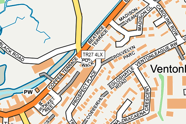 TR27 4LX map - OS OpenMap – Local (Ordnance Survey)