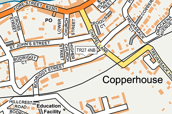 Map of ST IVES WINDOW CLEANERS LTD at local scale