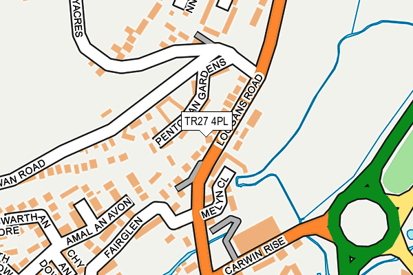 TR27 4PL map - OS OpenMap – Local (Ordnance Survey)